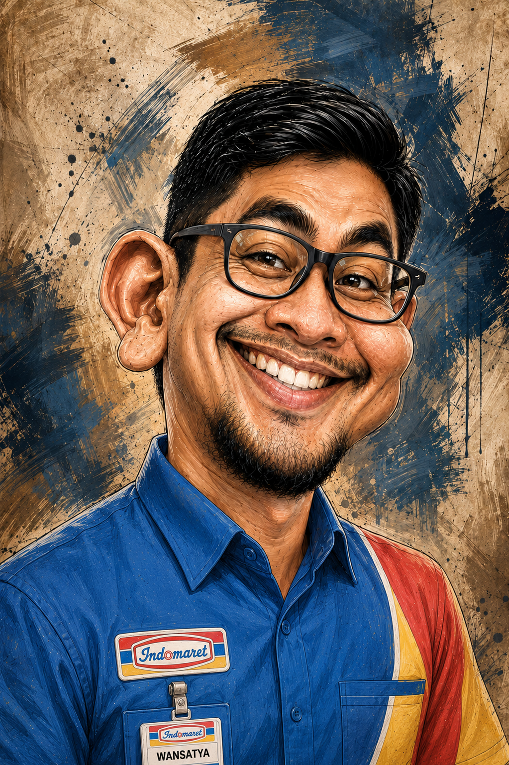 Retail Cashier Mascot Caricature